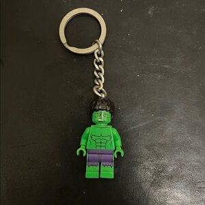 Lego Marvel Hulk Green and Purple Keychain Figure